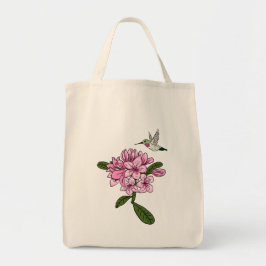 Bolsa de Tote Personalizada de Hummingbird y Rhodo
