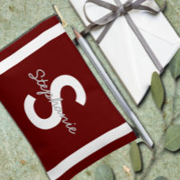 Bolsa de Tote Personalizada de Monograma Rojo