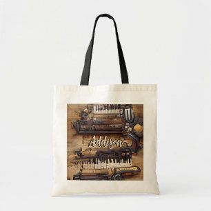 Bolsa de tote personalizada de música de piano