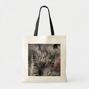 Bolsa de tote personalizada de música de piano