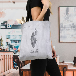 Bolsa De Tote Personalizada De Peacock Elegante Pl