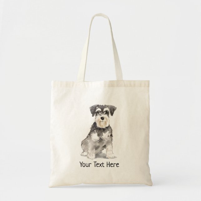 Bolsa de Tote Personalizada de Schnauzer (Frente)