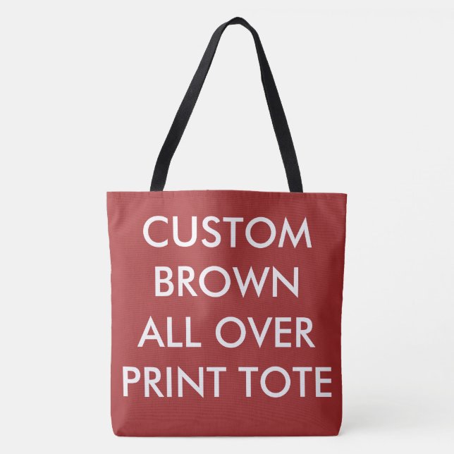 BOLSA DE TOTE PERSONALIZADA MARRÓN CON IMPRESIÓN T (Anverso)
