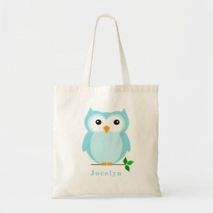 Bolsa De Tote Personalizada Owl, Azul