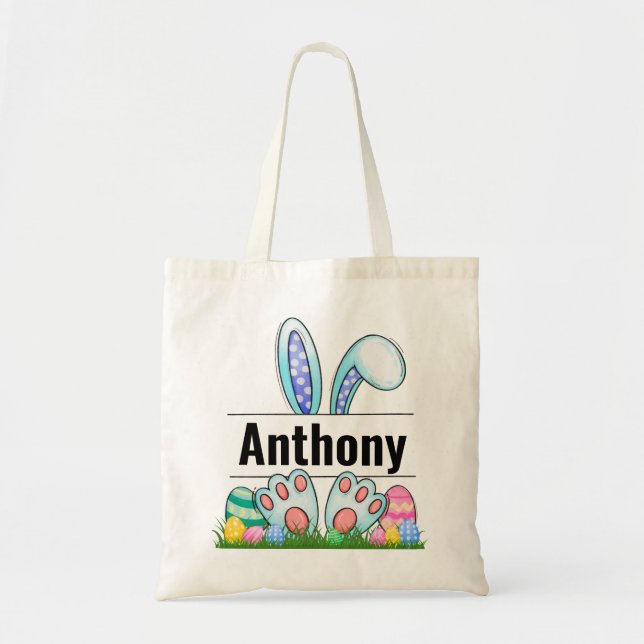 Bolsa de Tote Personalizada para Conejitos de Pasc (Frente)