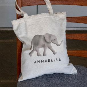 Bolsa de Tote Personalizada para Elefantes para Ni