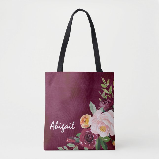 Bolsa De Tote Personalizada Para Las Personas Flor (Anverso)
