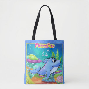 Bolsa de tote personalizado con delfín personaliza