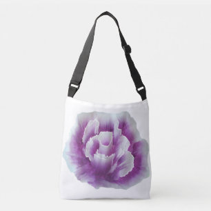 Bolsa De Tote Pintada Con Rosa Púrpura