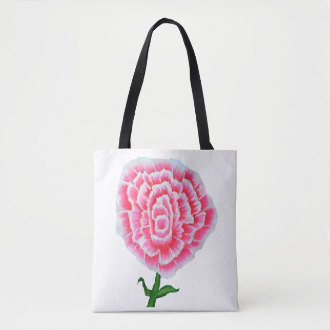 Bolsa De Tote Pintada Rosa (Anverso)