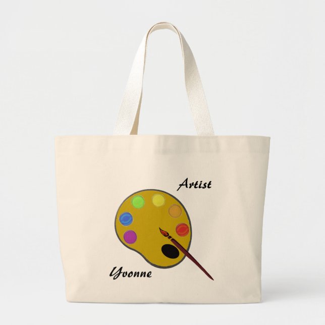 Bolsa de Tote - Pintar paleta con pincel (Frente)
