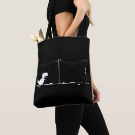 Bolsa de Tote Pixel Dinosaur minimalista
