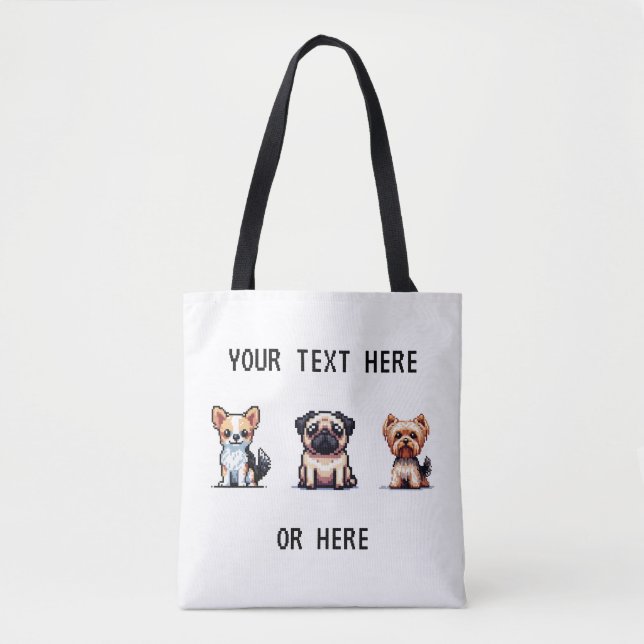 Bolsa De Tote Pixel Pup (Anverso)