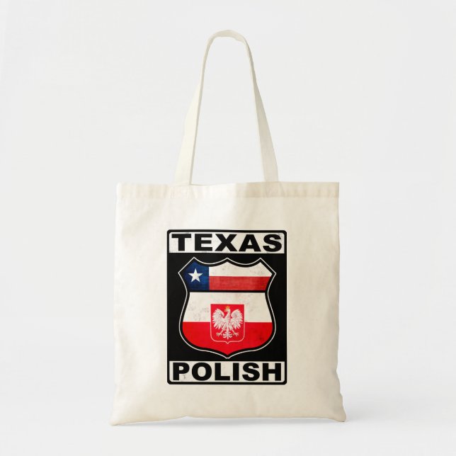 Bolsa de Tote Polaco-Estadounidense de Texas (Frente)