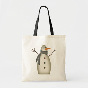 Bolsa de Tote Primitivo de Snowman