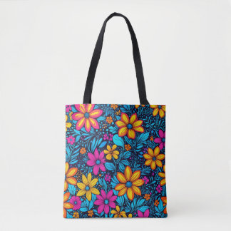 Bolsa de Tote Psychedelic Wildflower