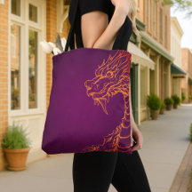 Bolsa De Tote Purple Dragon