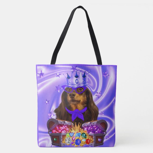 Bolsa de Tote Púrpura de Joyas Especiales de Dios (Anverso)