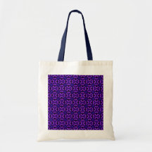 Bolsa De Tote Púrpura Patterada