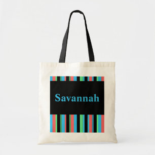 Bolsa de tote rayada de la Bonito Savannah