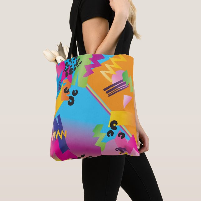 Bolsa de Tote retro colorido (Detalle)