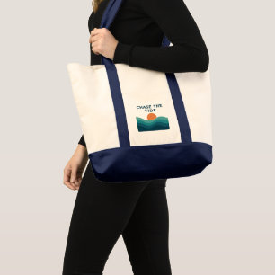 Bolsa De Tote Retro Ocean Waves - Elegante Para Cu