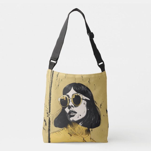 Bolsa de Tote retro retro de vibraciones de oro (Anverso)