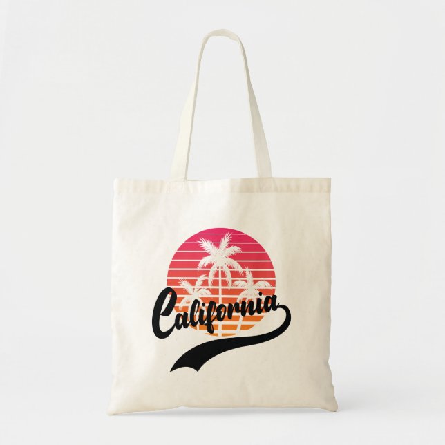 Bolsa de Tote Retro Sunset de California (Frente)