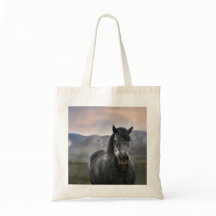 Bolsa De Tote Reutilizable Gray Stallion Horse
