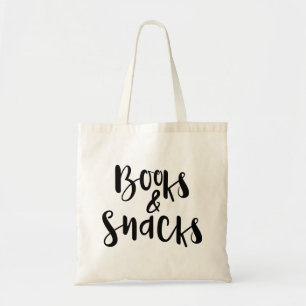 Bolsa De Tote Reutilizable Para "Libros Y Aperitiv