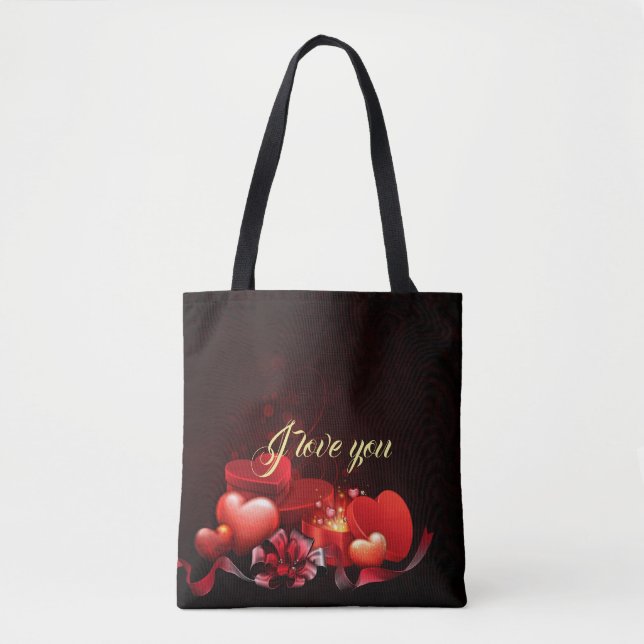 Bolsa De Tote Romántica De Impresión Completa, Med (Anverso)