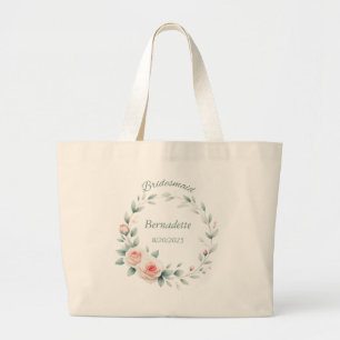 Bolsa de tote rosa rosa rosa de la dama de honor p