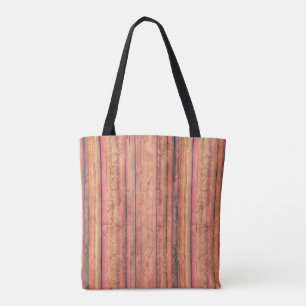 Bolsa De Tote Rústica De Madera A Tiras