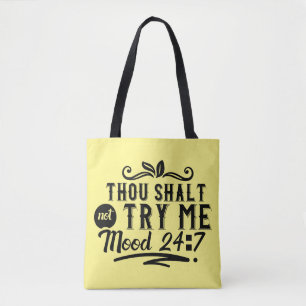Bolsa de Tote sagrada y sarcástica con actitud