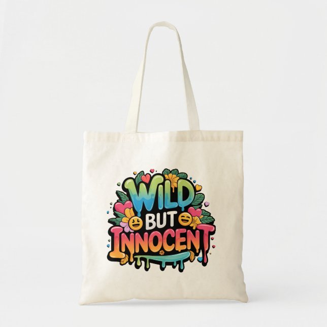 Bolsa de Tote salvaje pero inocente, bolsa de comp (Frente)