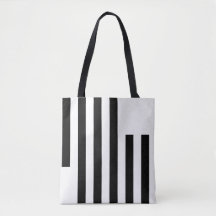Bolsa de Tote Sleek Black & White Personalizado
