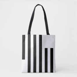 Bolsa de Tote Sleek Black & White Personalizado
