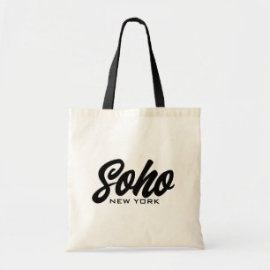 Bolsa de tote Soho New York con tipografía de escr