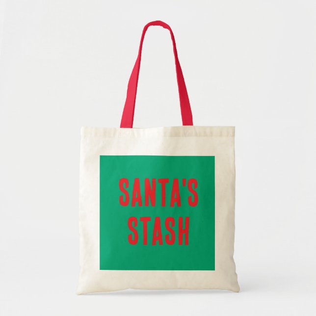 Bolsa de Tote Stash Festive de Santa (Frente)