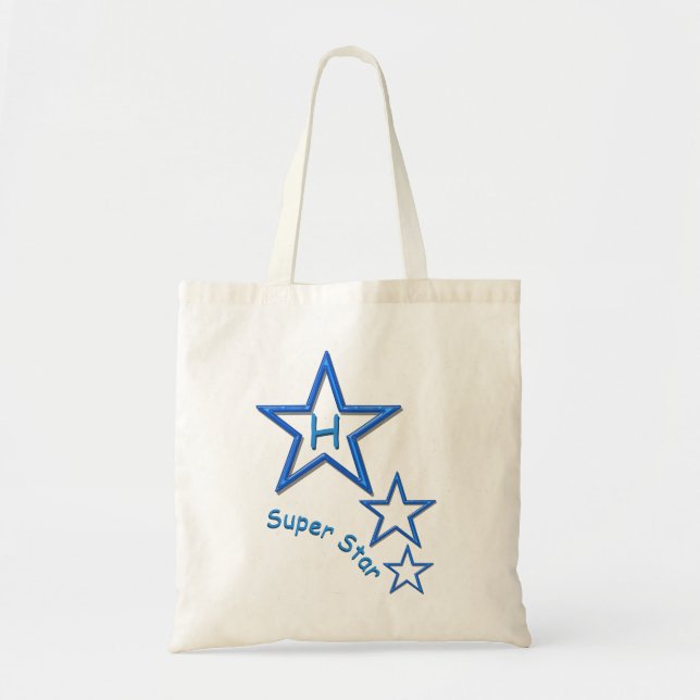 Bolsa de Tote - Super Estrella en azul (Frente)