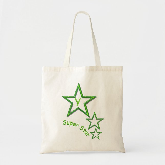Bolsa de Tote - Super Estrella en Verde (Frente)