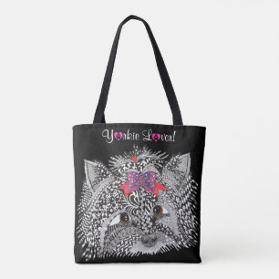 Bolsa de Tote Terrier de Yorkshire, suave y colori