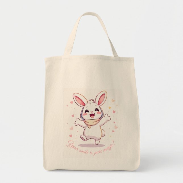 Bolsa de Tote - Tienda de conejo pastel. (Frente)