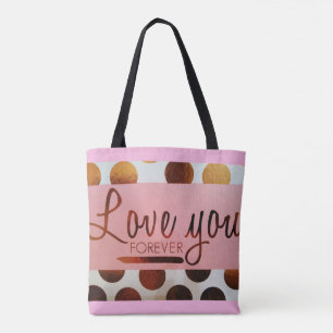 Bolsa de Tote todo-sobre-Print "Te amo por siempre
