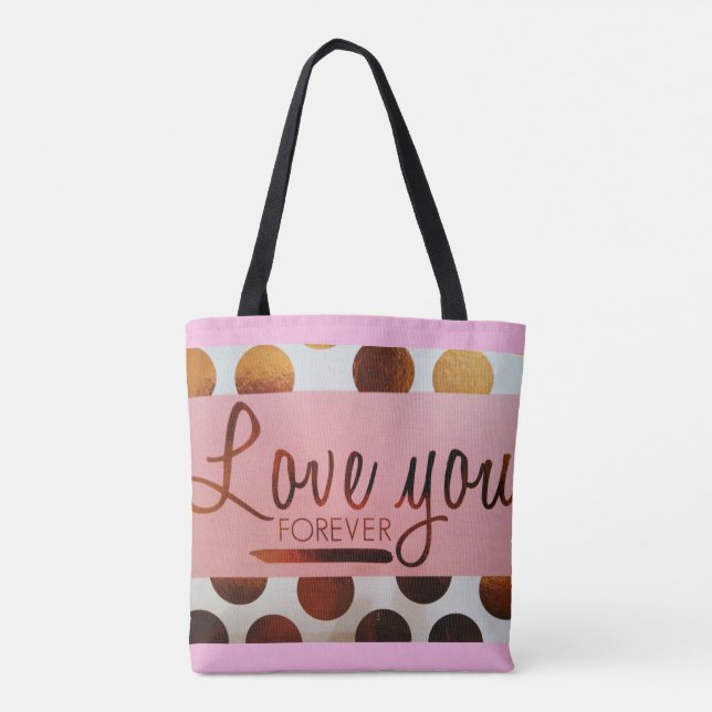 Bolsa de Tote todo-sobre-Print "Te amo por siempre (Reverso)