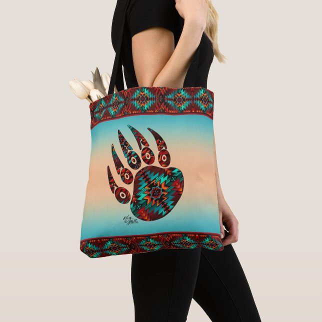 Bolsa De Tote Tribal Bear Paw (Detalle)