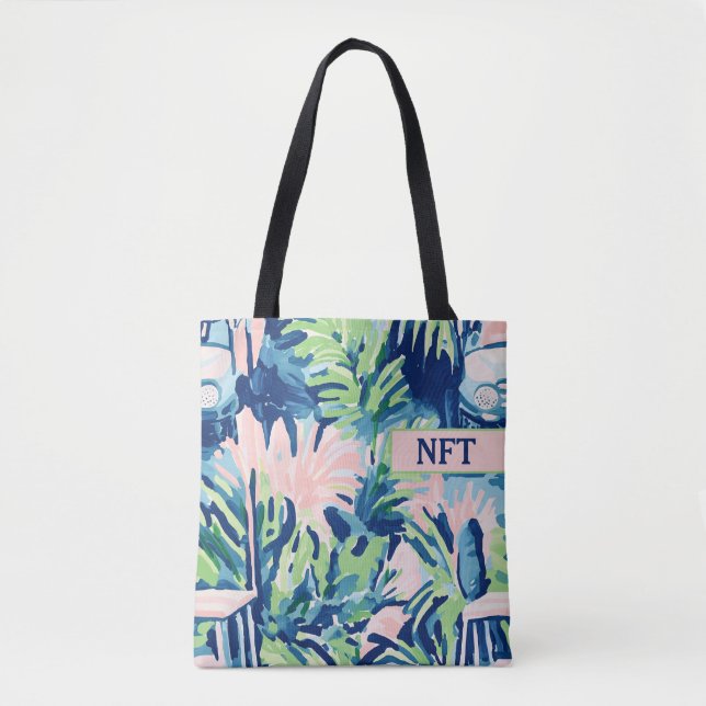 Bolsa de Tote Tropical Floral Monograma (Anverso)