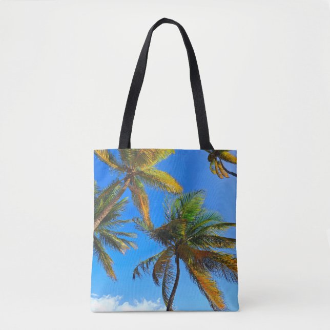 Bolsa De Tote Tropical Palm Tree - Vibes Costeras (Anverso)