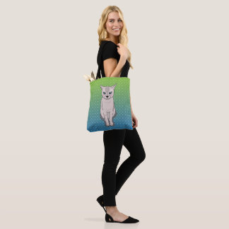 Bolsa De Tote Turquesa De Sitting Kitty