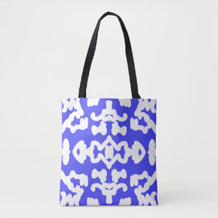 Bolsa de Tote, un elegante diseño blanco y azul si